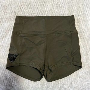Femme Royale Olive Pounce Athletic Shorts